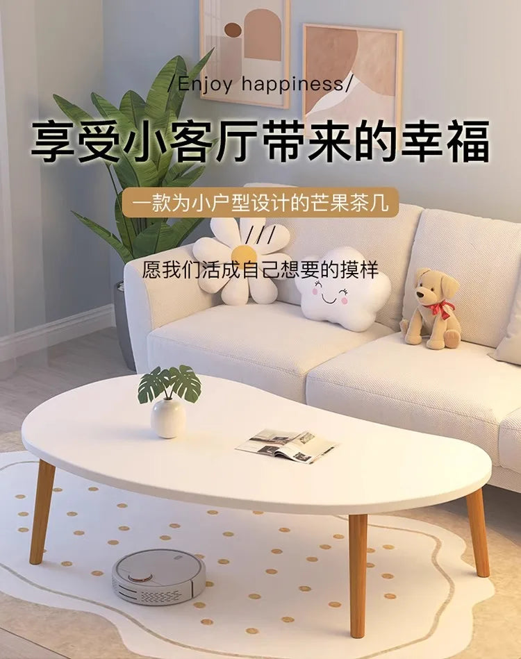 Couchtisch für Mietwohnungen Kleiner Tisch Wohnzimmer Zuhause Moderner Einfacher Cremefarbener Stil Schlafzimmer