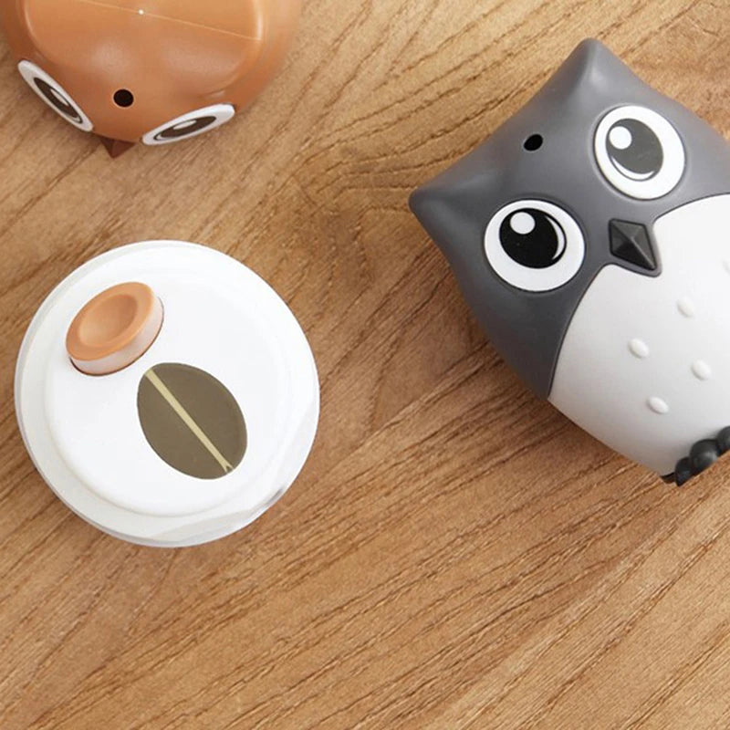 Cute Cartoon Owl Toothpick Holder Desktop Automatic Toothpick Dispenser Toothpick Container Family Bar Accessories
