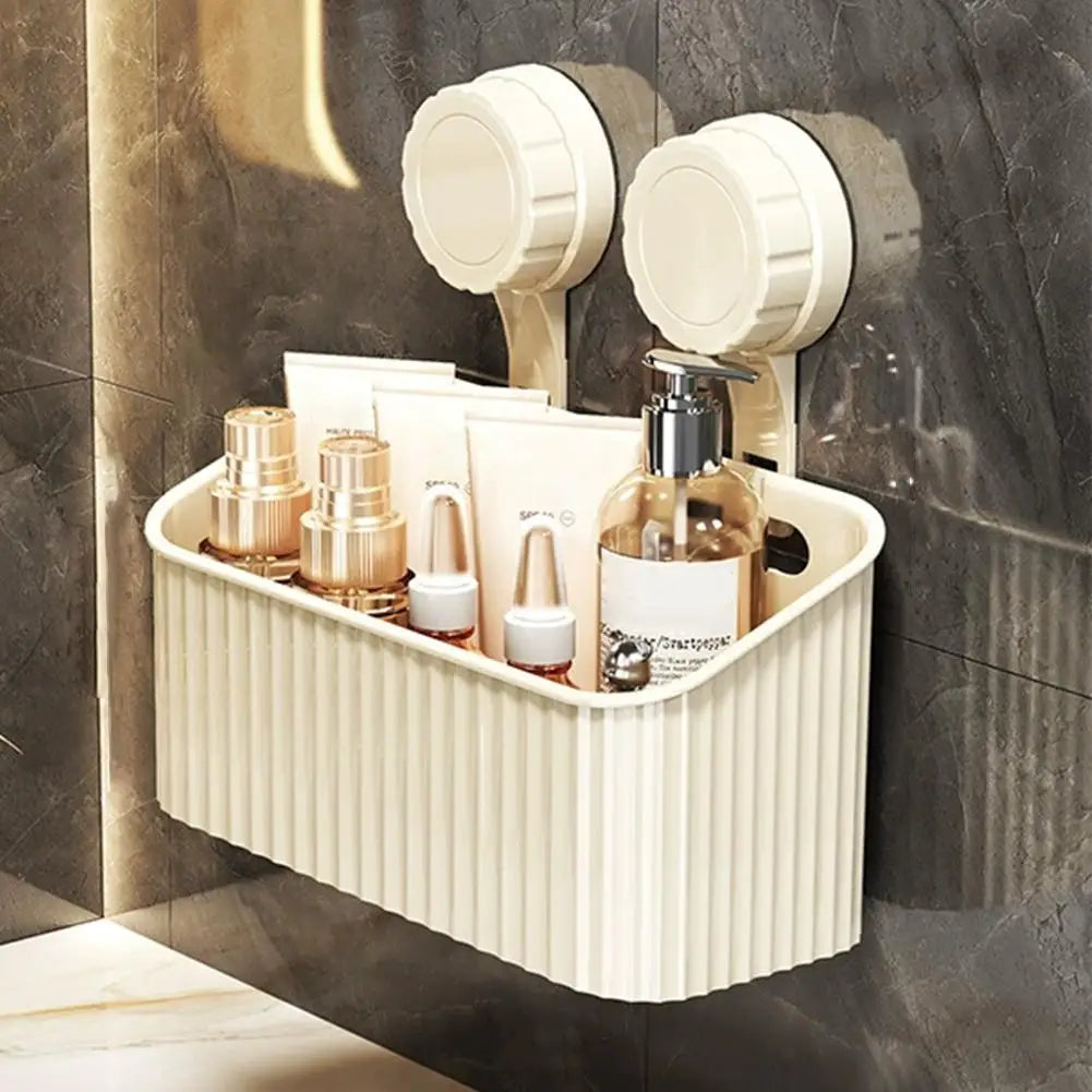 Dusche Saugnapf Regal Korb Punch-freies Lagerung Halter Installation Badezimmer Organizer Lagerung Rotierenden zu Saugen Entfernen
