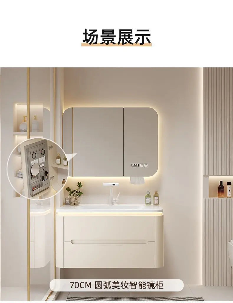 Spiegel Schwimmender Badezimmerschrank Waschbecken Schublade Regale Eitelkeit Badezimmerschrank Moderne Aufbewahrung Armoire De Rangement Zubehör