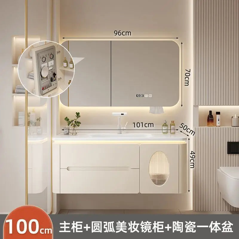Spiegel Schwimmender Badezimmerschrank Waschbecken Schublade Regale Eitelkeit Badezimmerschrank Moderne Aufbewahrung Armoire De Rangement Zubehör