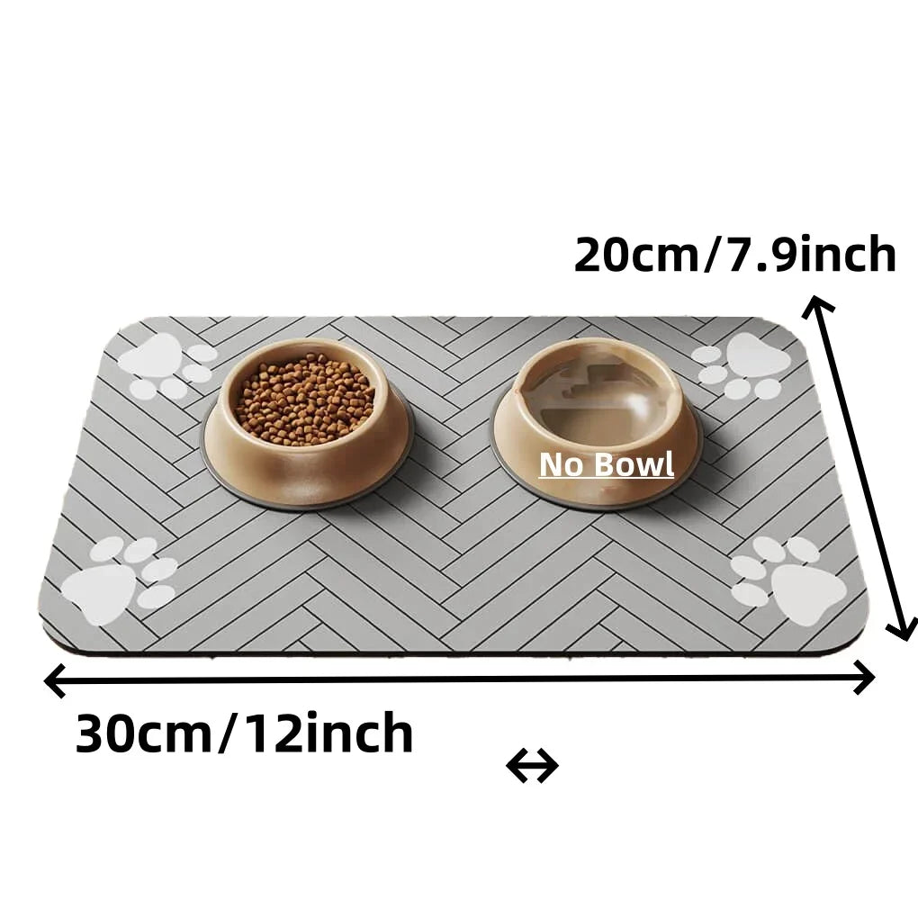 S (kleines Kätzchen), M, L saugfähige Haustier-Futtermatte, wasserdichtes Tischset für Hunde- und Katzenfutter und Wassernäpfe, schnell trocknende Gummiboden