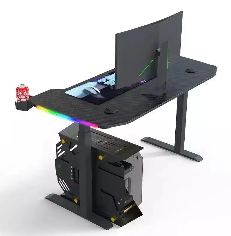 Büro-Gaming-Schreibtisch, Holz, Arbeitszimmer, verstellbar, modern, tragbar, Computer, günstige Computertische