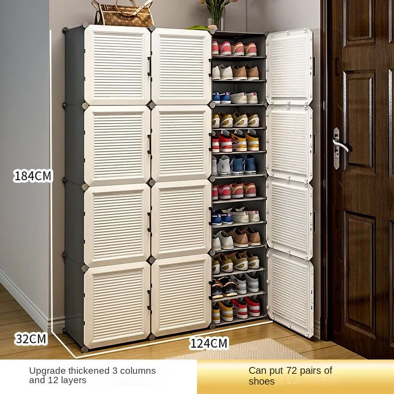 Schlafzimmer Wohnzimmer für die Montage Lager regal mehr schicht ige hoch leistungs fähige staub dichte Schrank Haushalt Schuh regal Flur faltbar