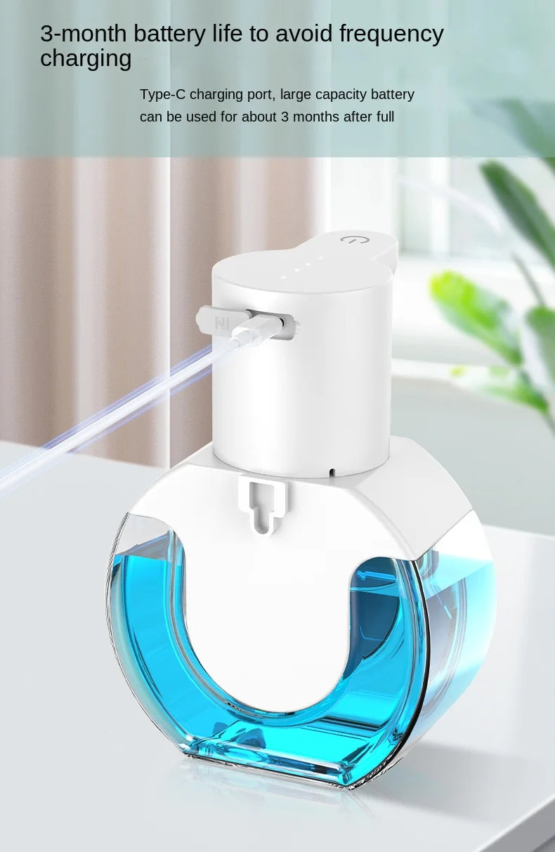 Inteligentny dozownik do mydła, 420 ml, bezdotykowy czujnik ruchu, urządzenie do mycia rąk, ścienny dozownik mydła w płynie, model na płyn/pianę