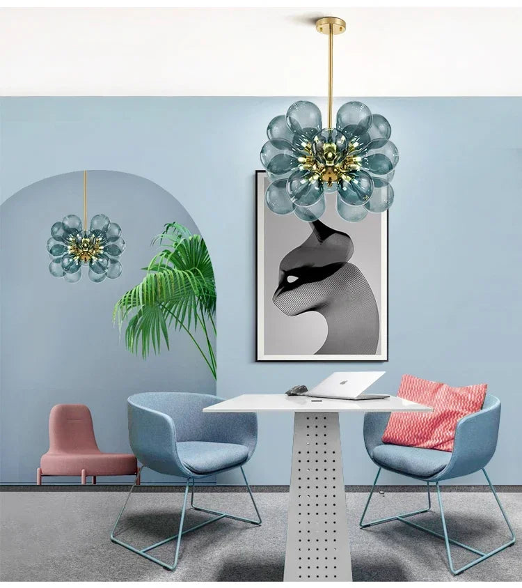 Neue Kinderzimmer Schlafzimmer Designer Glas Kronleuchter Moderne Minimal Wohnzimmer Restaurant Anhänger Lampe Wohnkultur LED Licht