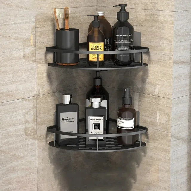Badezimmer regal keine Bohr regale Wand halterung Eck regal Dusch halter für WC Shampoo Organizer Bad zubehör