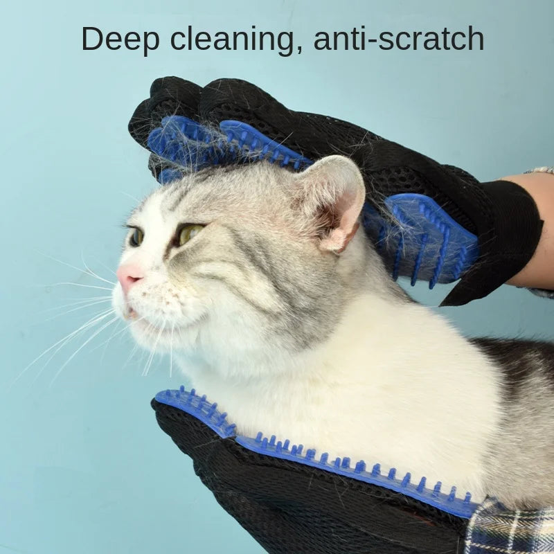 Silikon-Haustierpflegehandschuhe, Katzenhaarbürste und Kammhandschuhe zum Baden von Hunden, Reinigung, Haarentfernung für Hunde, Zubehör für den Tiergebrauch