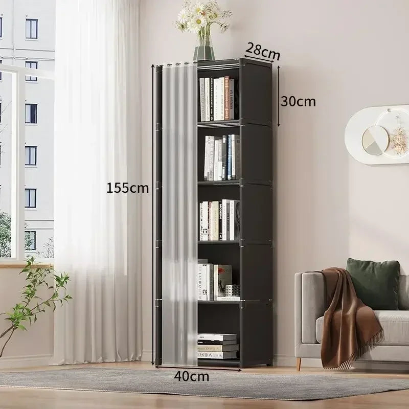 Kleiderschrank, Schlafzimmer, modernes modulares Display, moderner Kleiderschrank, minimalistische modulare Möbel, kein Bohren von Löchern erforderlich