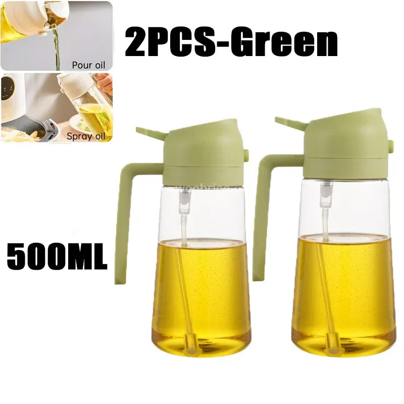 2-in-1-Küchenspray-Ölspender, Ölsprüher, Polierer oder nur Spray für Luftfritteuse, Salat, Grillen, Braten, Kochen, Küchenzubehör