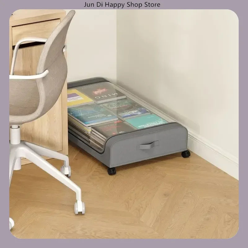 Bettboden-Aufbewahrungsbox mit Rollen, unter dem Bett, staubdichter Organizer für Kleidung, Schuhe, Zuhause, Schlafzimmer, schlichtes Design, rollende Schublade