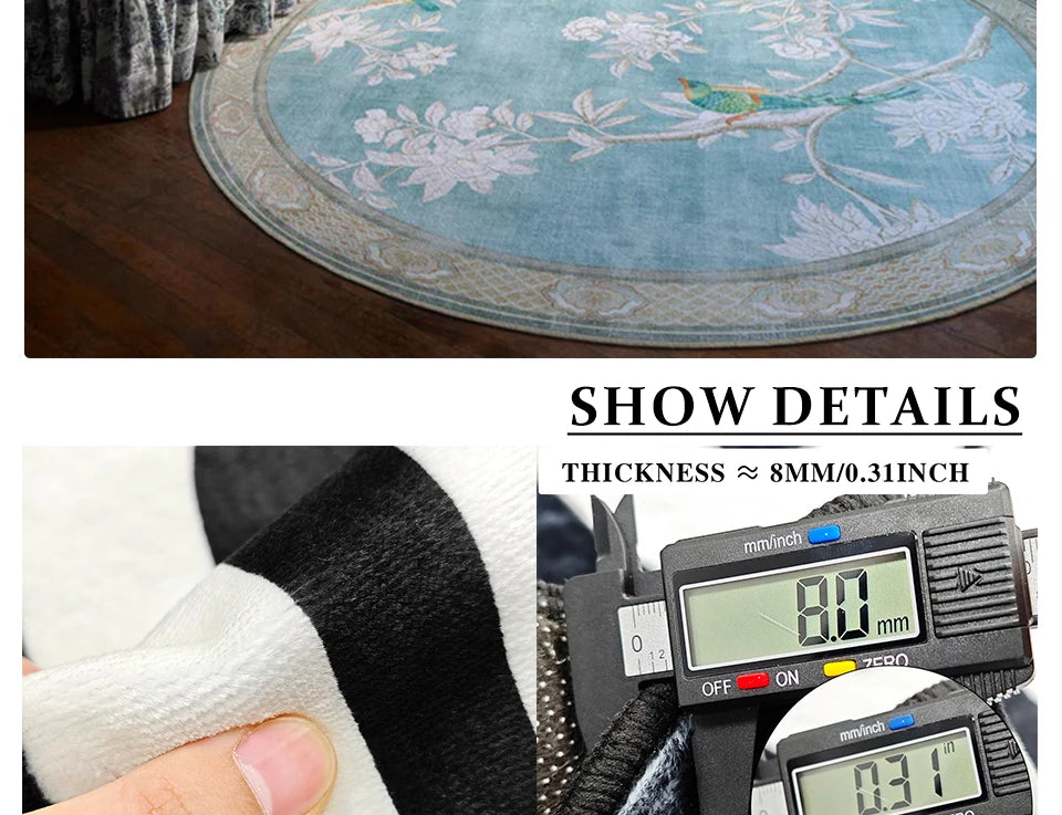 Wohnzimmer Schlafzimmer Teppich Retro Europäischen und Amerikanischen Stil Blau Floral Multi-farbe Boden Matte Luxus Hause Dekoration Bereich Teppiche