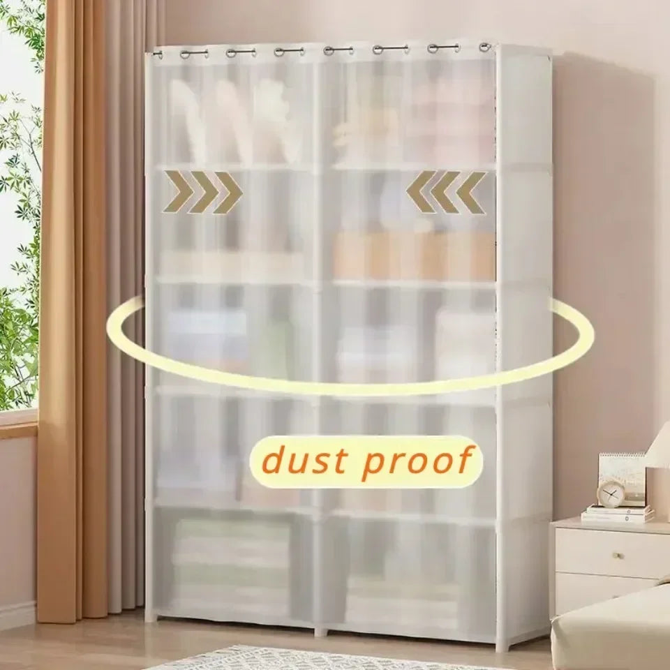 Kleiderschrank, Schlafzimmer, modernes modulares Display, moderner Kleiderschrank, minimalistische modulare Möbel, kein Bohren von Löchern erforderlich