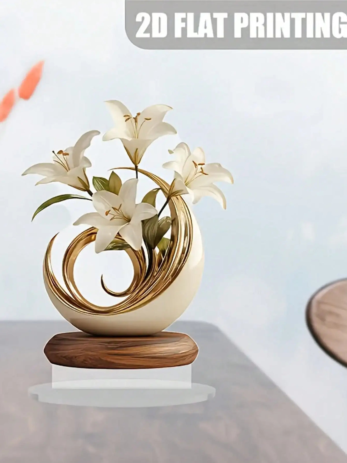 Lilien-Dekofigur – Elegante Blumendekoration für Tisch & Regal
