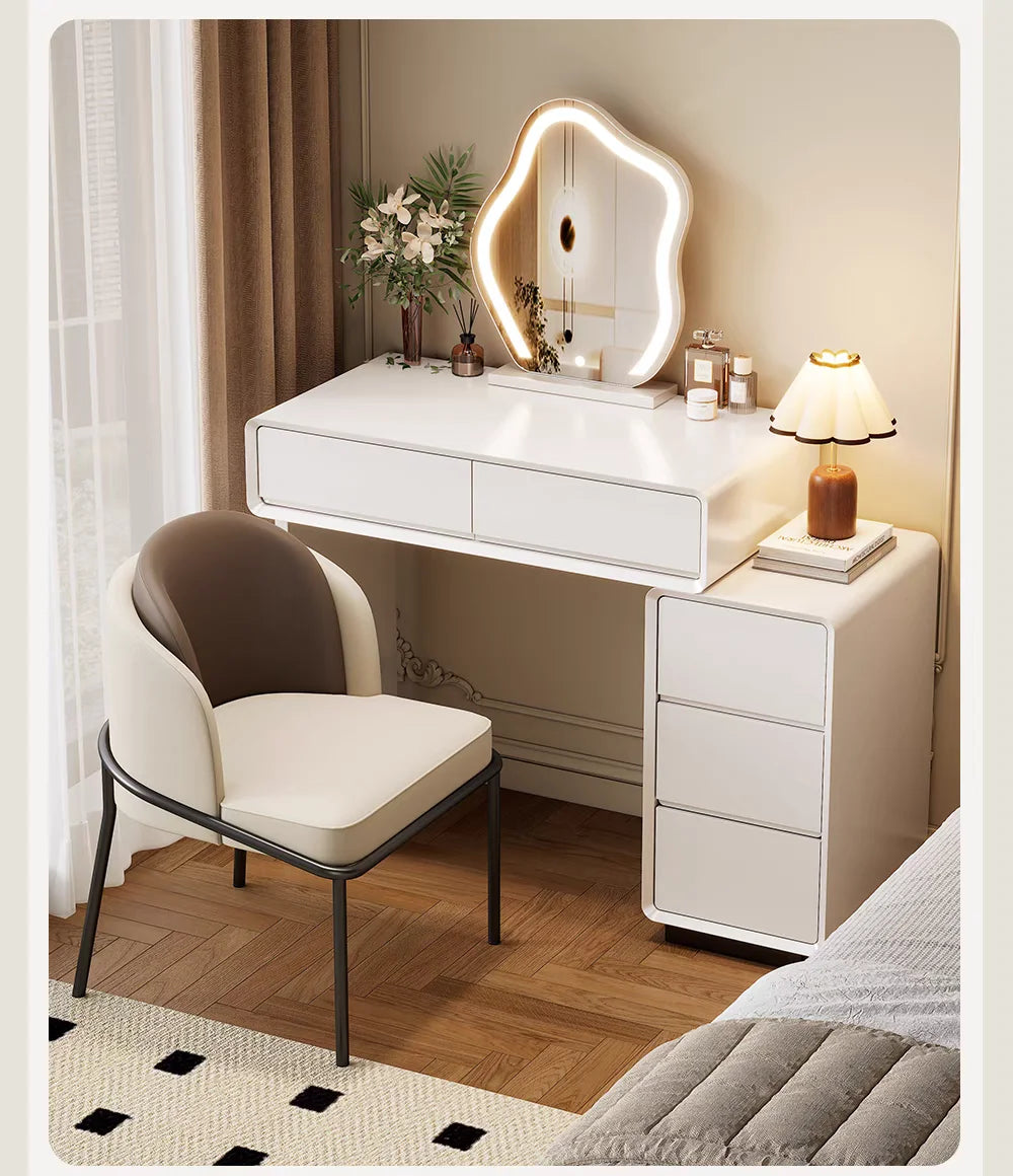 Schlafzimmer Frauen Schminktisch Luxus Holz Lagerung Spiegel Frisur Schminktisch Hause Weiß Muebles De Dormitorio Möbel
