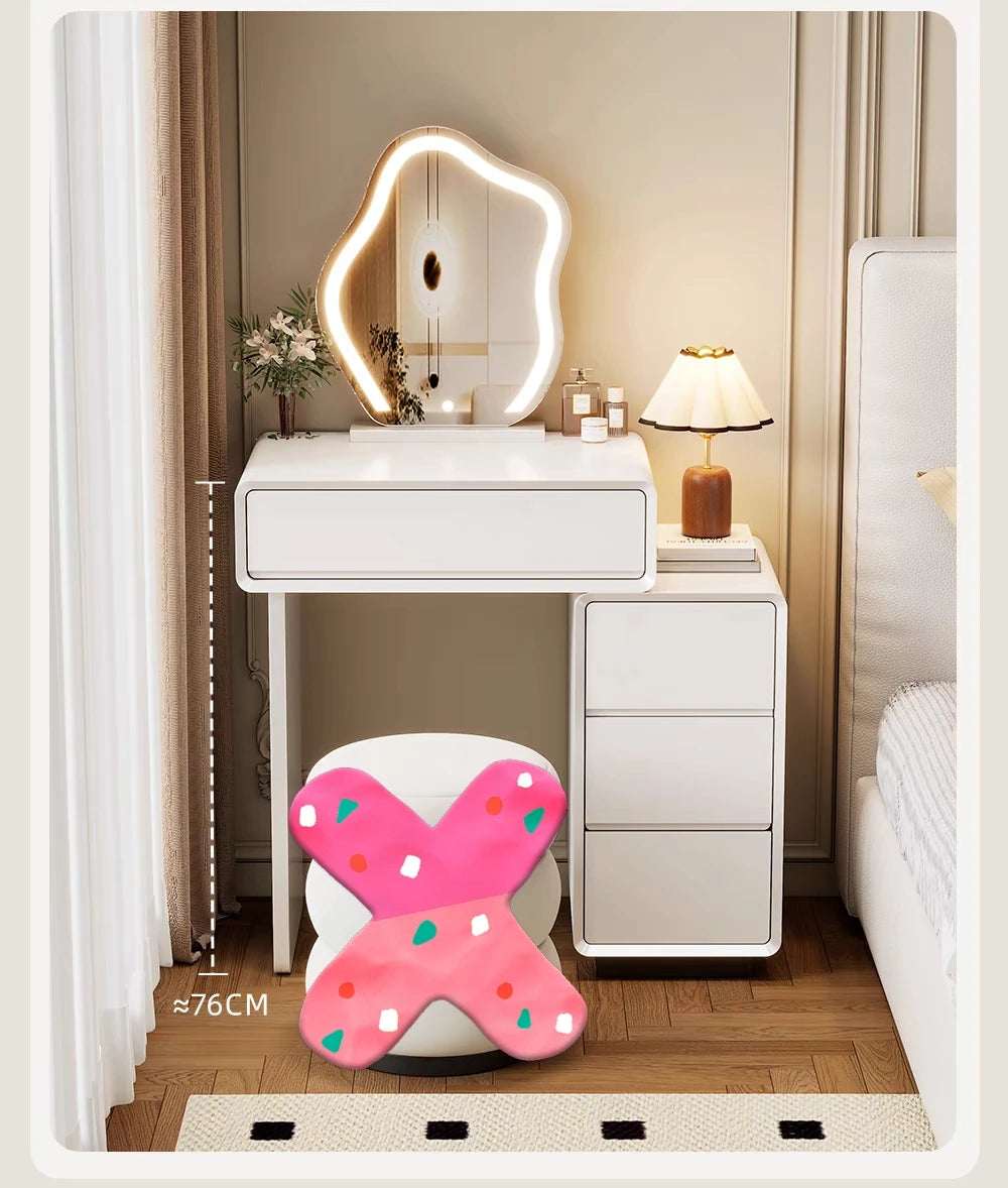 Schlafzimmer Frauen Schminktisch Luxus Holz Lagerung Spiegel Frisur Schminktisch Hause Weiß Muebles De Dormitorio Möbel