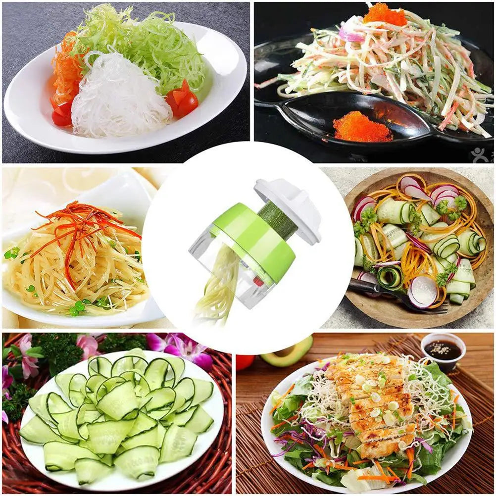 Vegetable Slicer Manual Spiral Slicer Kitchen Helper for Carrots Cucumbers Veggetti
