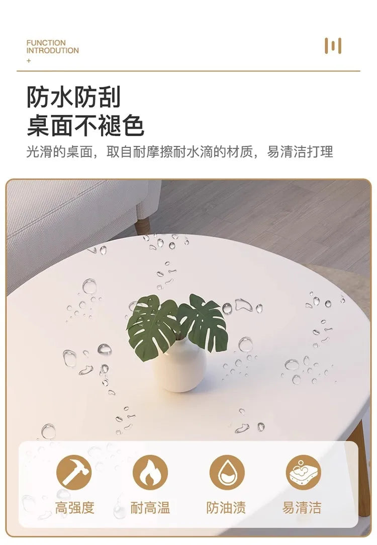 Couchtisch für Mietwohnungen Kleiner Tisch Wohnzimmer Zuhause Moderner Einfacher Cremefarbener Stil Schlafzimmer