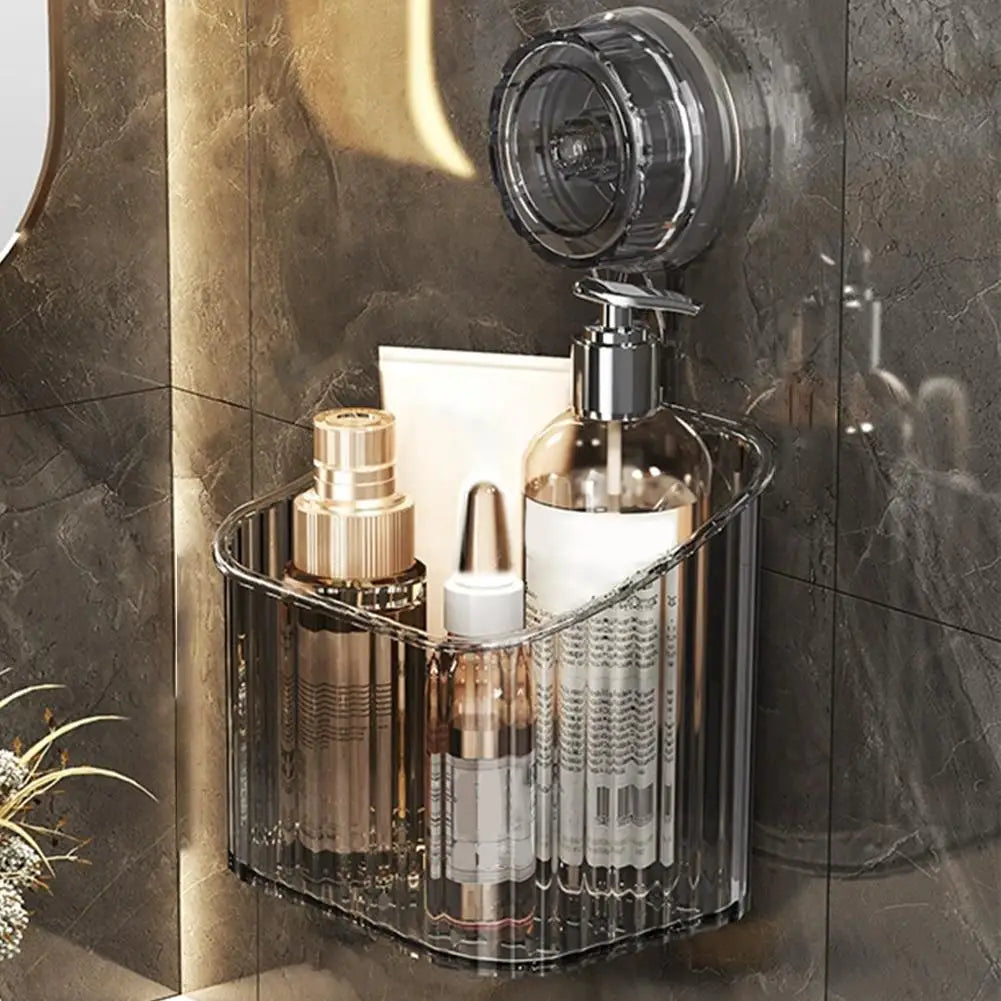 Dusche Saugnapf Regal Korb Punch-freies Lagerung Halter Installation Badezimmer Organizer Lagerung Rotierenden zu Saugen Entfernen