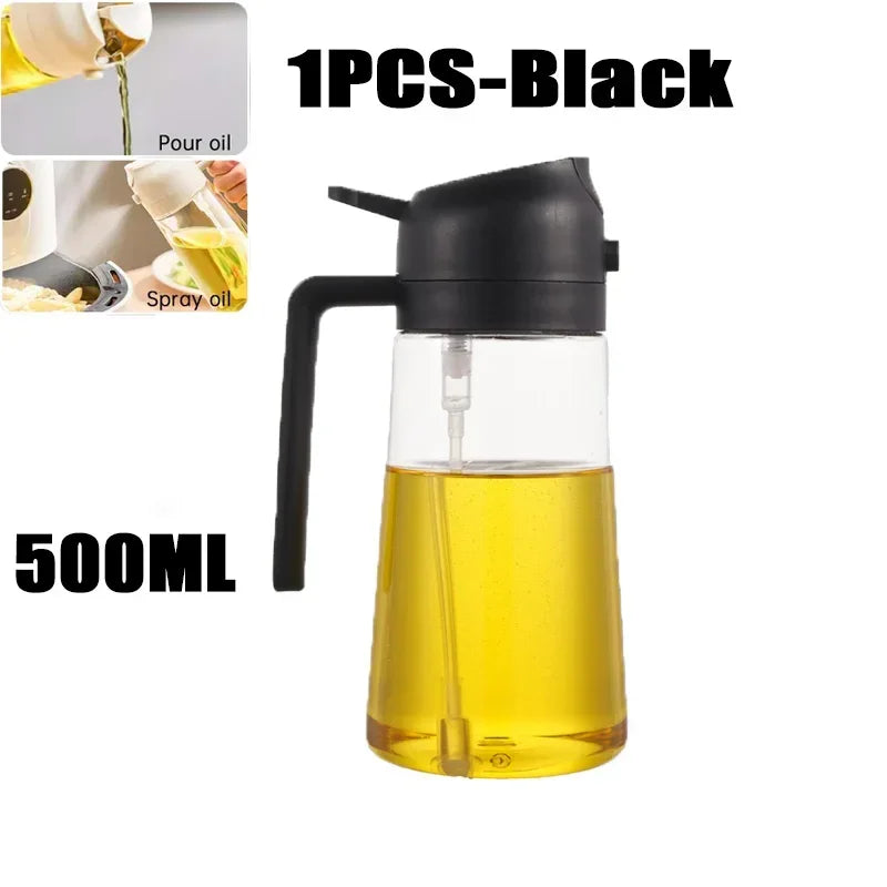 Öl Spray Topf 2-in-1 Kunststoff Haushalt Küche Öl Flasche Vernebler Nebel Füllung Kochen Öl Spray topf Dual Verwenden Camping