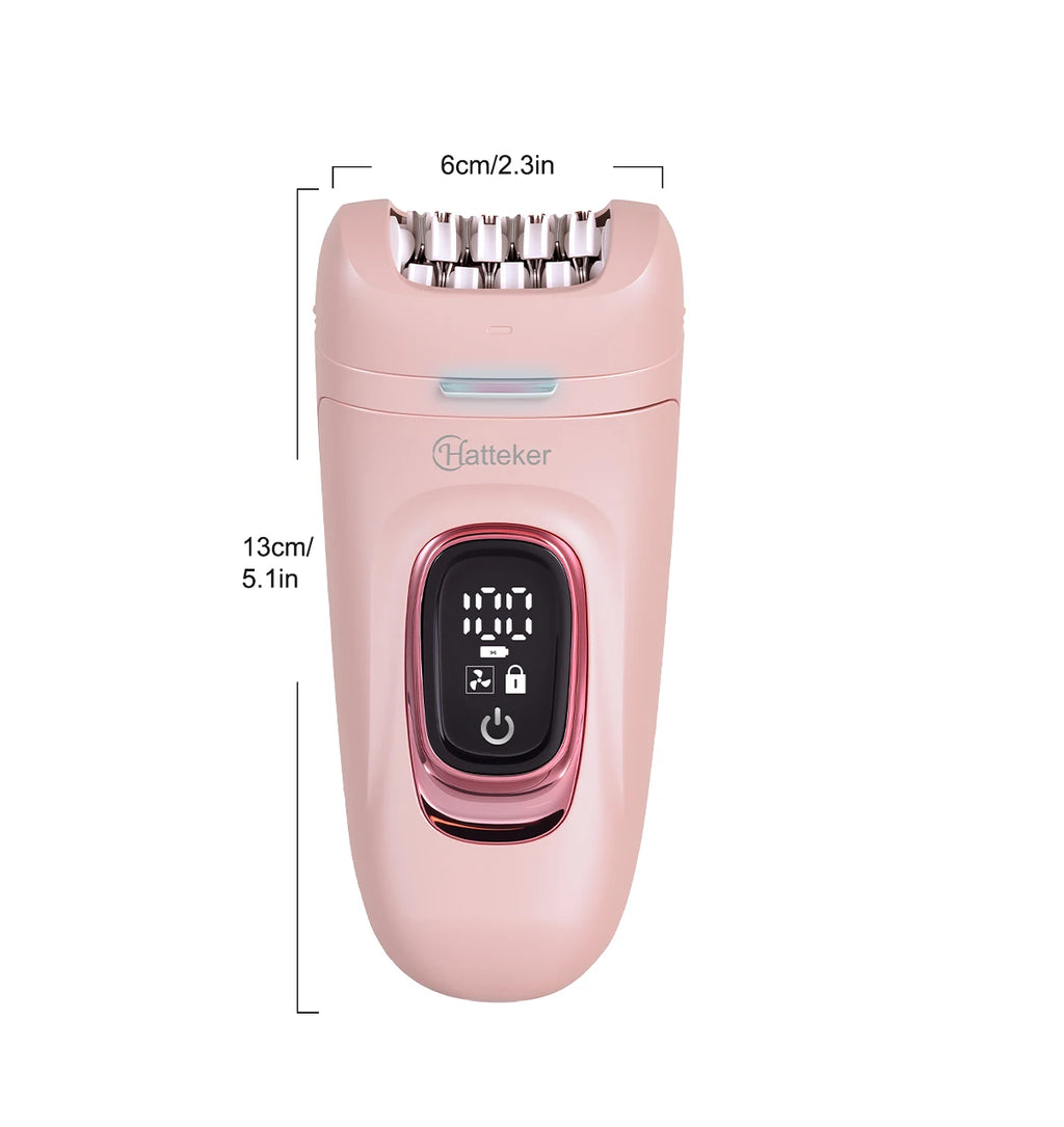 Hatteker 2 w 1 epilator i golarka dla kobiet – bezprzewodowy, do użytku na mokro i na sucho