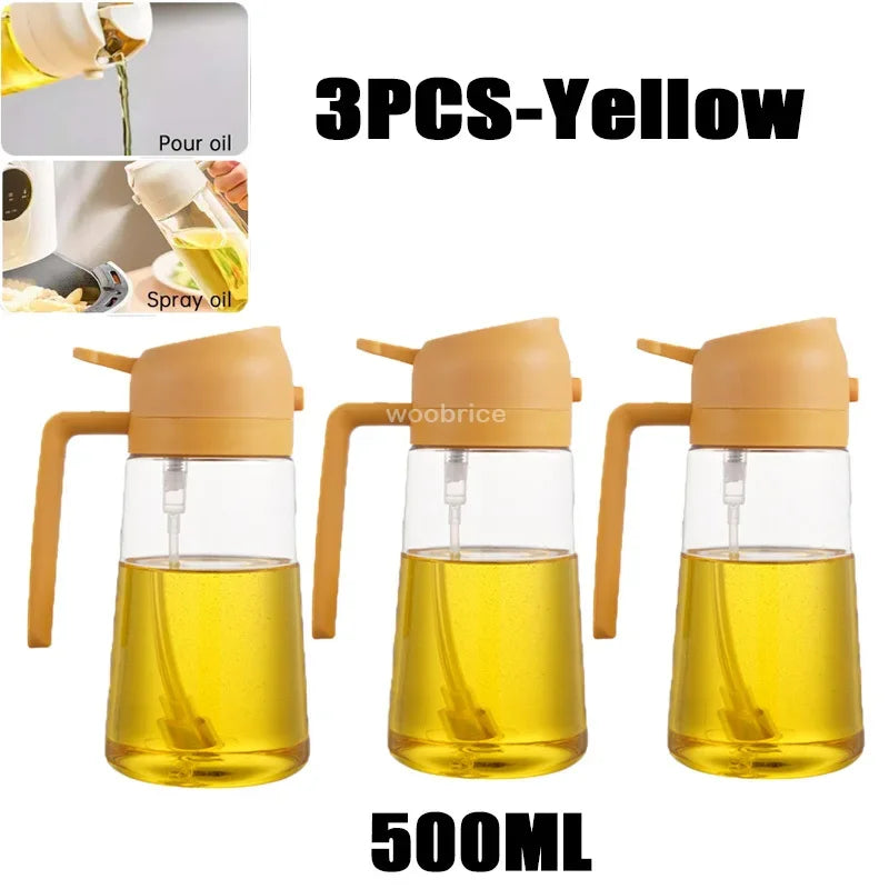 2-in-1-Küchenspray-Ölspender, Ölsprüher, Polierer oder nur Spray für Luftfritteuse, Salat, Grillen, Braten, Kochen, Küchenzubehör