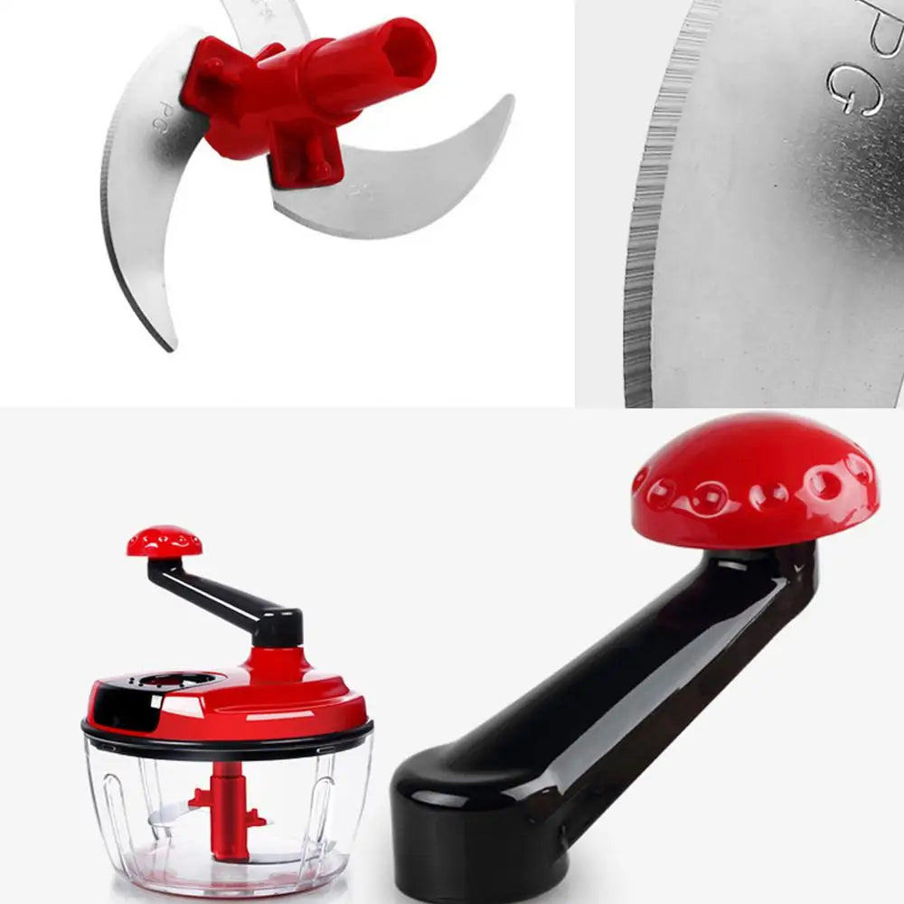 Gemüseschneider, Zerkleinerer, Zerkleinerer, manueller Fleisch- und Gemüsehacker, Mühle, Obstsalat-Hersteller, Fleischwolf, manueller Handmixer