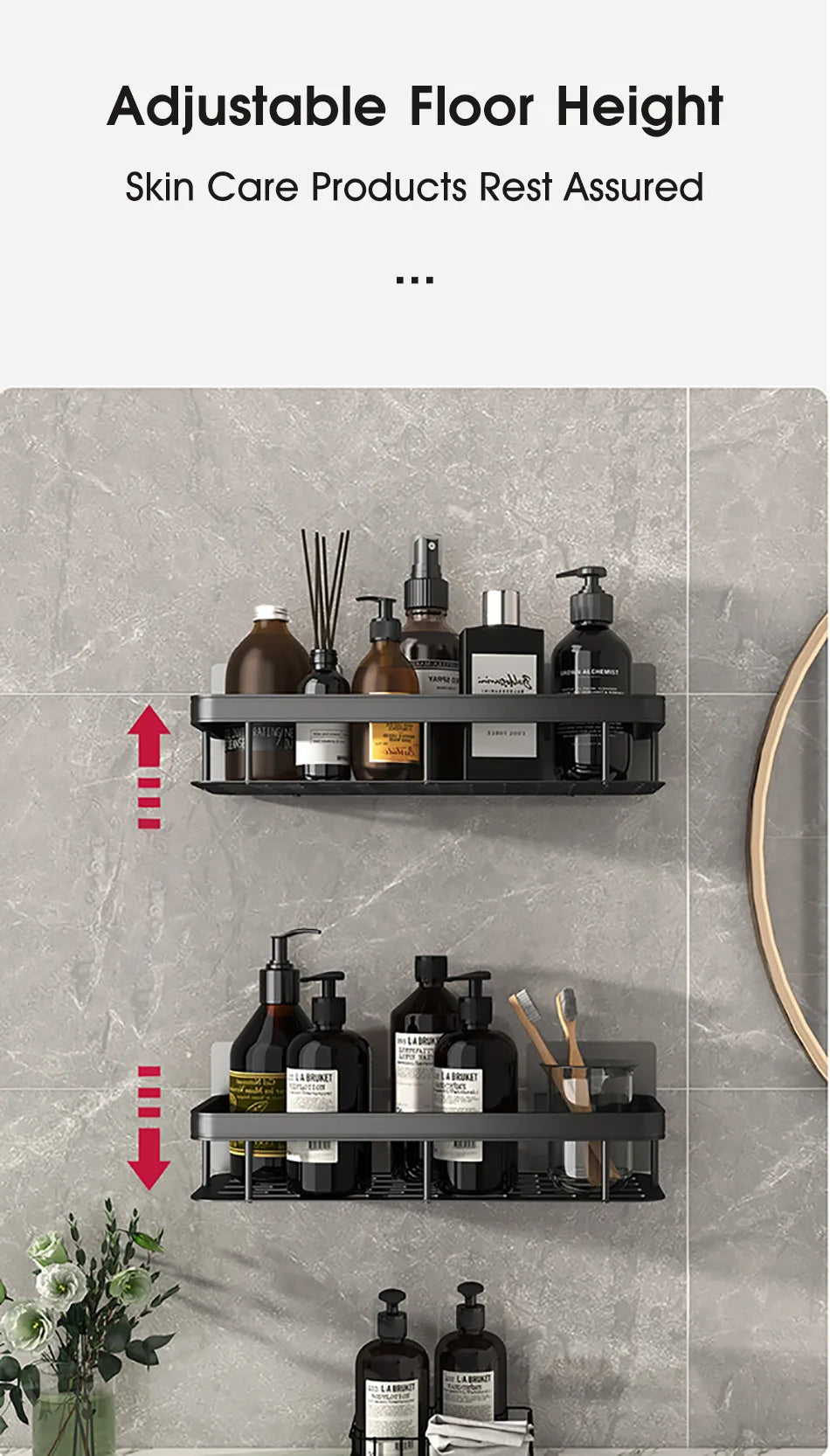 Badezimmer regal keine Bohr regale Wand halterung Eck regal Dusch halter für WC Shampoo Organizer Bad zubehör