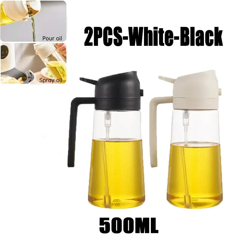 Öl Spray Topf 2-in-1 Kunststoff Haushalt Küche Öl Flasche Vernebler Nebel Füllung Kochen Öl Spray topf Dual Verwenden Camping