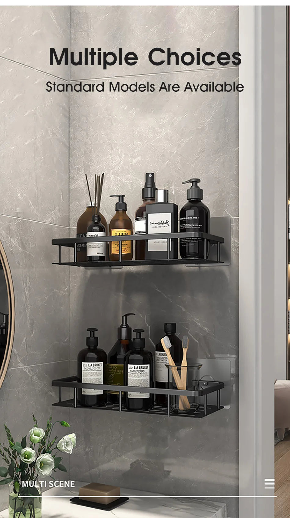 Badezimmer regal keine Bohr regale Wand halterung Eck regal Dusch halter für WC Shampoo Organizer Bad zubehör