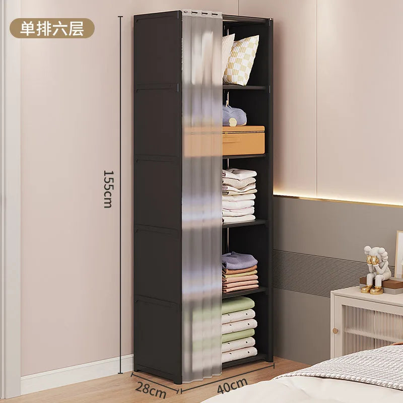 Kleiderschrank, Schlafzimmer, modernes modulares Display, moderner Kleiderschrank, minimalistische modulare Möbel, kein Bohren von Löchern erforderlich