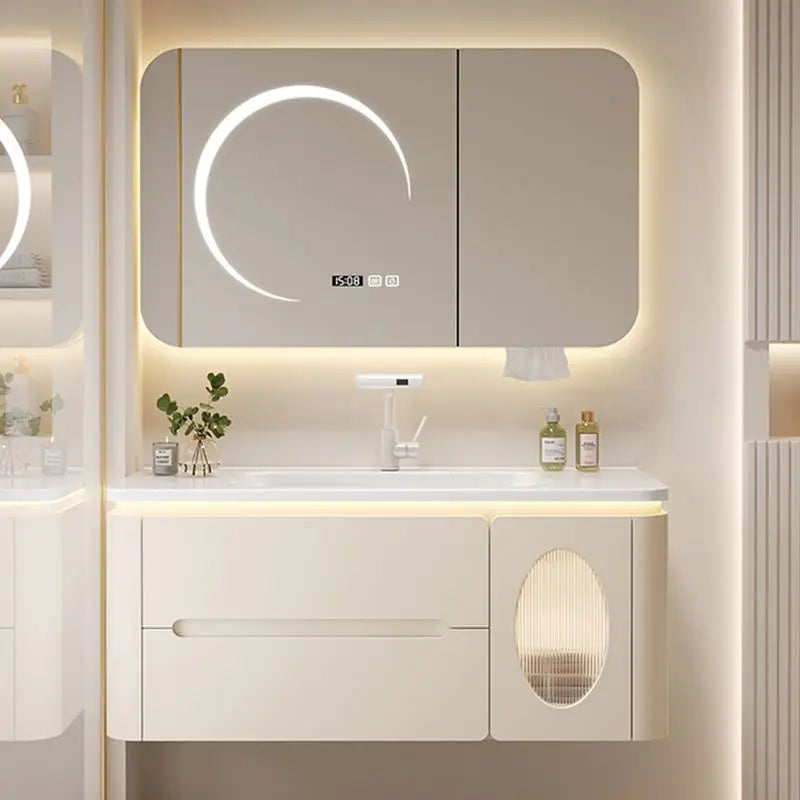 Spiegel Schwimmender Badezimmerschrank Waschbecken Schublade Regale Eitelkeit Badezimmerschrank Moderne Aufbewahrung Armoire De Rangement Zubehör