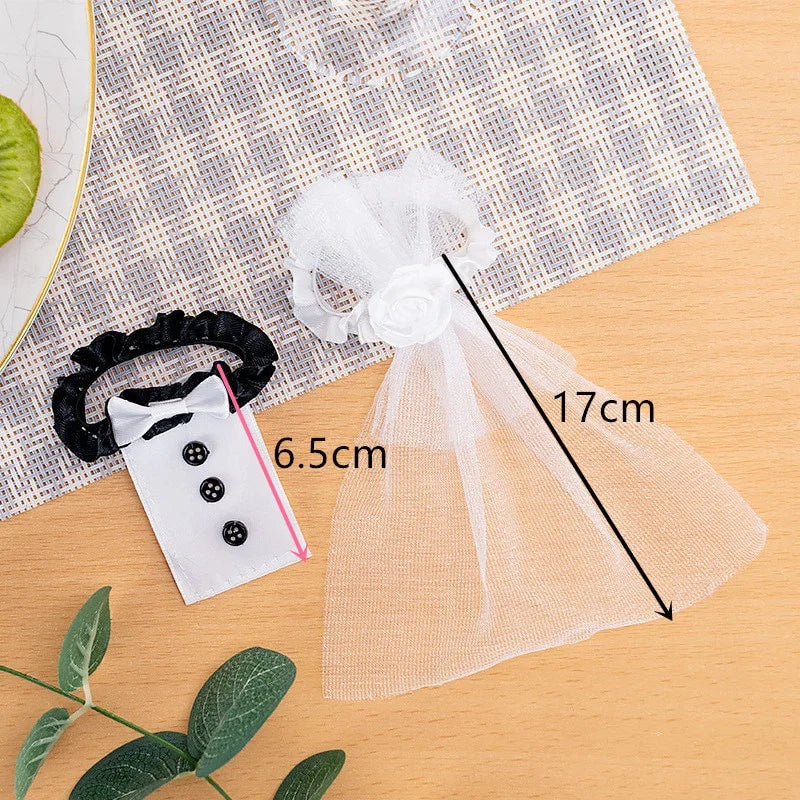 Hochzeit Tisch dekoration Weinglas Tasse Abdeckung Braut Bräutigam Kostüm Glas DIY Braut Braut dusche Junggesellen abschied Dekor zu sein