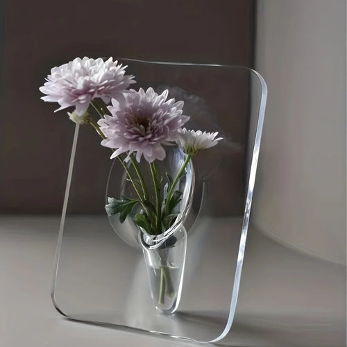 Art-Deco-Stil Acryl harz Knospe Vase-geometrische transparente längliche Blumenvase-kreative Bilderrahmen Design