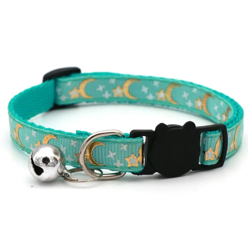 Haustier halsband mit Glocke Cartoon Fußabdruck bunte Hund Welpen Kätzchen Halsband verstellbare Sicherheit Glocke Ring Halskette Haustier Zubehör