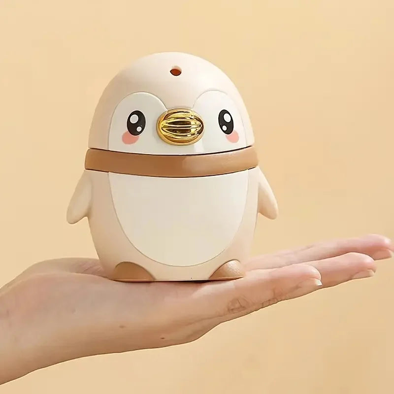 Automatischer ausziehbarer Zahnstocherspender – niedlicher, pinguinförmiger, tragbarer Zahnstocherhalter, Kunststoffgehäuse, Pinguin-Design für Erwachsene