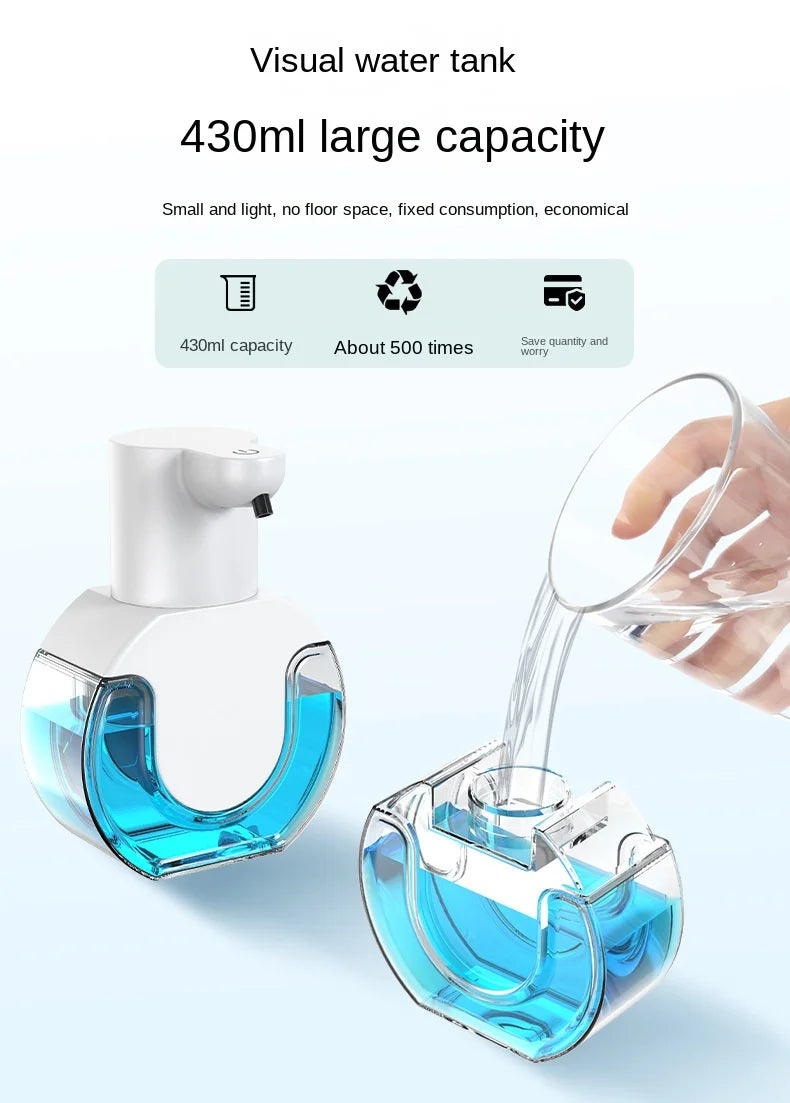 Inteligentny dozownik do mydła, 420 ml, bezdotykowy czujnik ruchu, urządzenie do mycia rąk, ścienny dozownik mydła w płynie, model na płyn/pianę