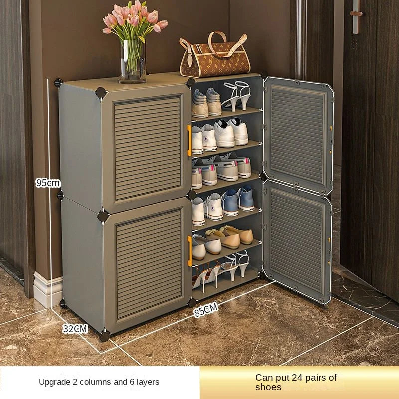 Schlafzimmer Wohnzimmer für die Montage Lager regal mehr schicht ige hoch leistungs fähige staub dichte Schrank Haushalt Schuh regal Flur faltbar