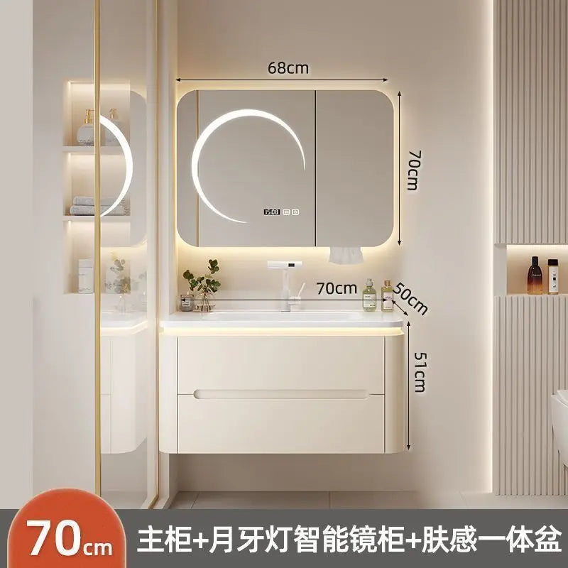 Spiegel Schwimmender Badezimmerschrank Waschbecken Schublade Regale Eitelkeit Badezimmerschrank Moderne Aufbewahrung Armoire De Rangement Zubehör