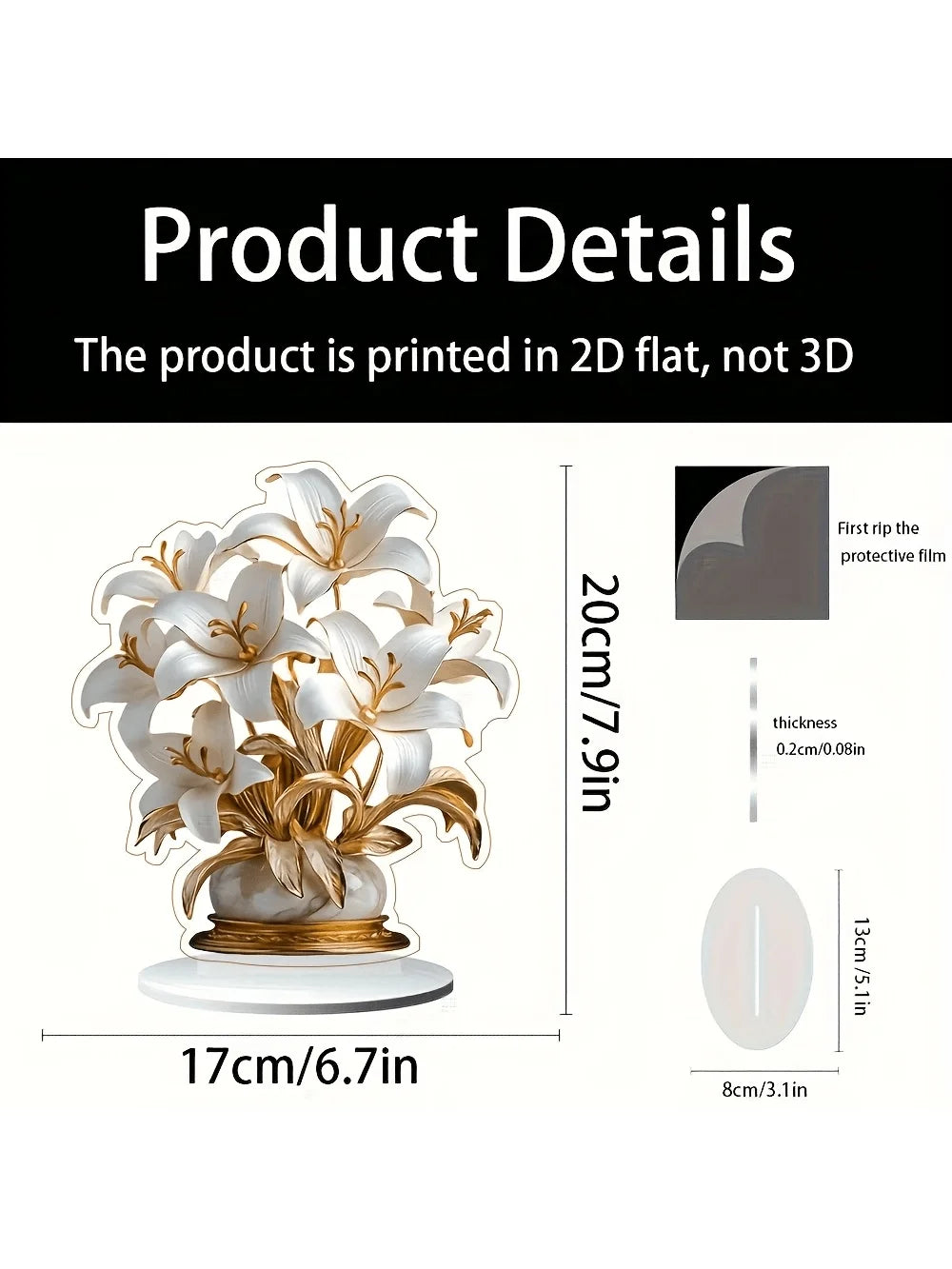1-teilige Lilien-Desktop-Dekoration, geeignet für Wohnzimmer, Schreibtisch und Büro, Dekoration, Valentinstag, Hochzeitsdekoration, Geschenke