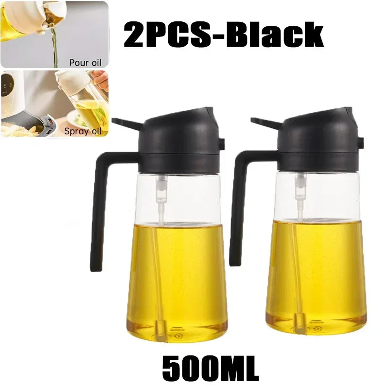 Öl Spray Topf 2-in-1 Kunststoff Haushalt Küche Öl Flasche Vernebler Nebel Füllung Kochen Öl Spray topf Dual Verwenden Camping