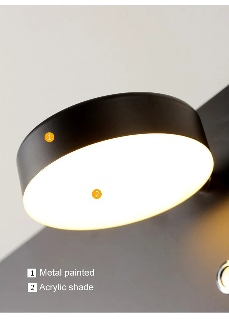 Schlafzimmer LED Wand leuchten mit USB-Ladung Wand leuchte Innen leuchte für Wohnzimmer Dekor Wand paneele mit Schalter Gang moderne Wand leuchte lampe wohnzimer zimmer deko wandleuchte wand paneele wanddeko spiegel