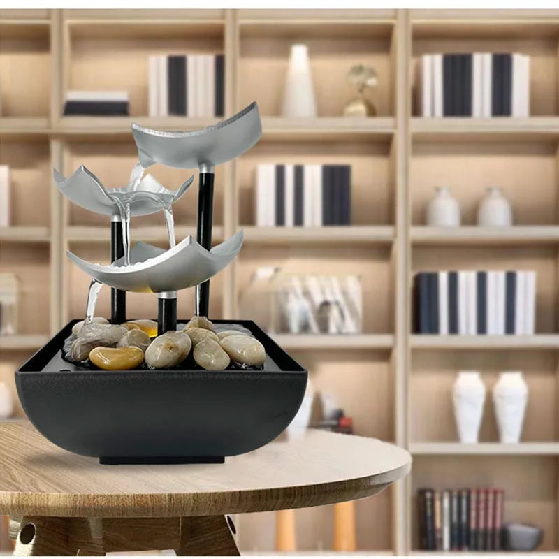 Büro-Heimdekoration, Wasserbrunnen, Innenwasserfall für Innendekoration, Büro, Zuhause, Tischplatte, Feng Shui, Wasserlandschaft