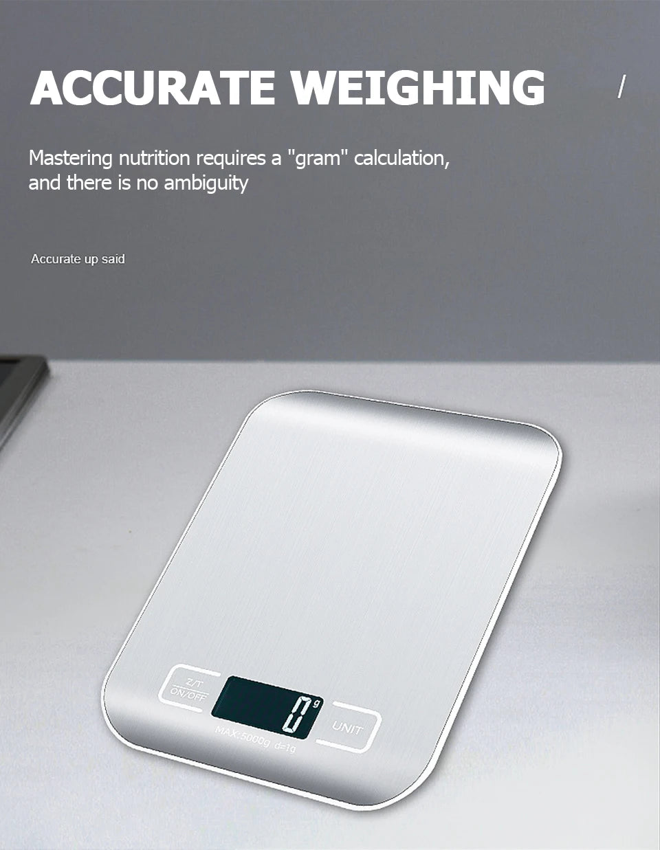 5kg/10kg Digital Kitchen Scales LCD Display Stainless Steel Electronic Scales Home Jewelry Food Snacks Weighing Baking Tools