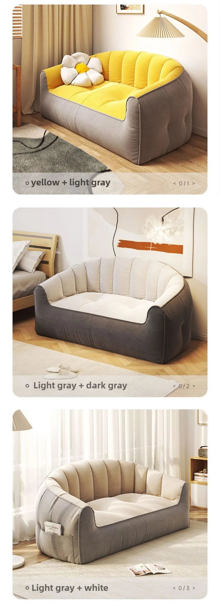 Moderne Wohnzimmersofas, bequemes, entspannendes, faules Sofa, tragbare Puffs-Sofas, Schlafzimmer, Luxus-Sofa, Inneneinrichtung, ästhetische Möbel