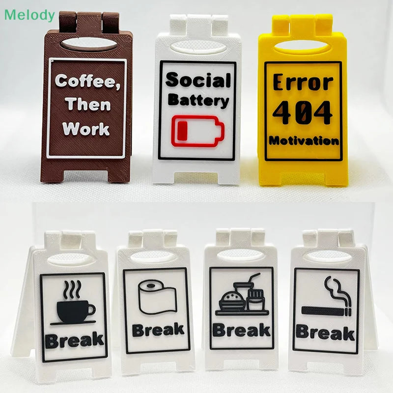 Humorvolles Büro-Schreibtischschild – „Kaffee, dünne Arbeit“ „Busy“ Home Office Desktop-Dekoration Unisex Kollegen-Geschenk, multifunktional