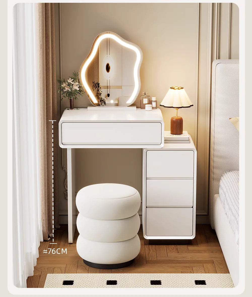 Schlafzimmer Frauen Schminktisch Luxus Holz Lagerung Spiegel Frisur Schminktisch Hause Weiß Muebles De Dormitorio Möbel