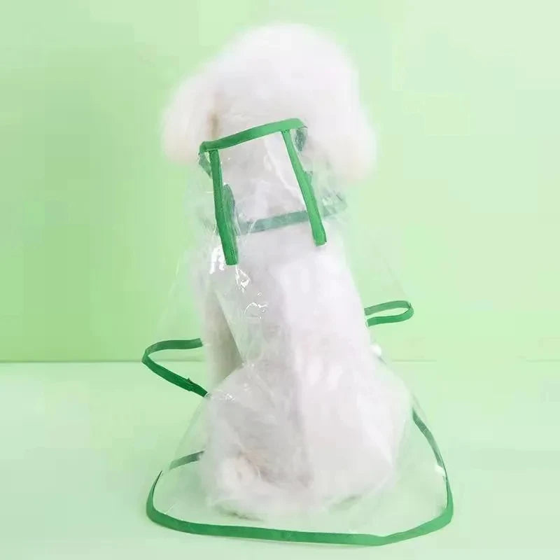 Haustier Hund Welpen Transparente Regenbekleidung Regenmantel Haustier Kapuze Wasserdichte Jacke Kleidung Weiches PVC Kleine Hunde Regenmantel Welpen Regenponcho
