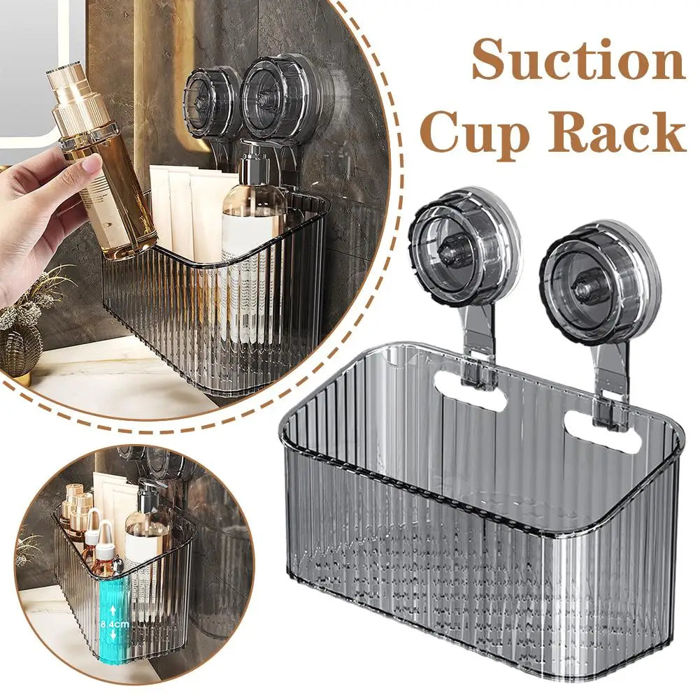 Dusche Saugnapf Regal Korb Punch-freies Lagerung Halter Installation Badezimmer Organizer Lagerung Rotierenden zu Saugen Entfernen