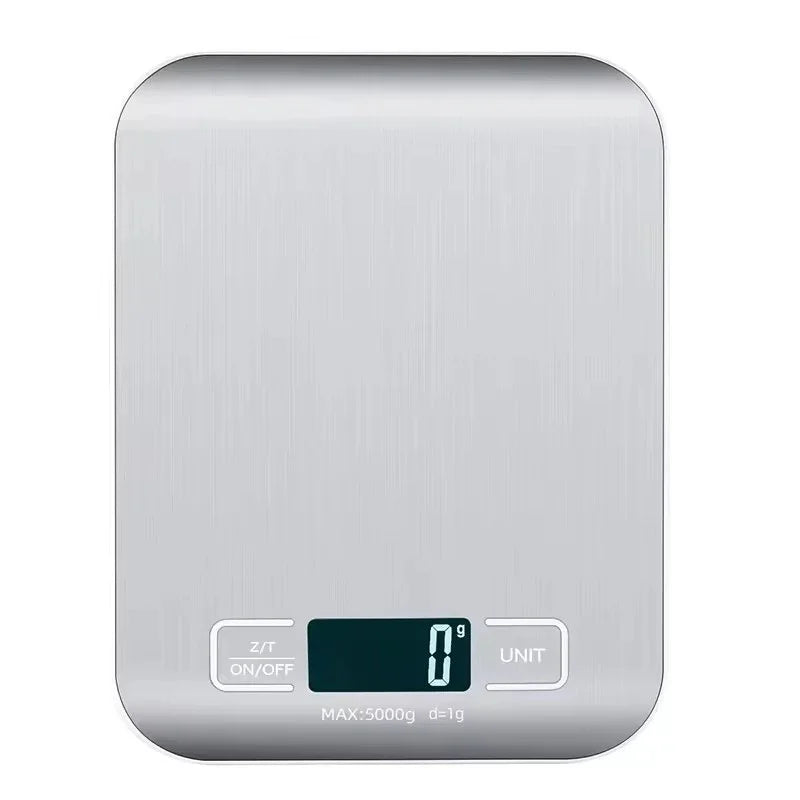 Digitale Küchen waage LED-Anzeige 5kg/1g Edelstahl platte elektronische Waage Heims chmuck Lebensmittel Snacks wiegen Backwerk zeuge